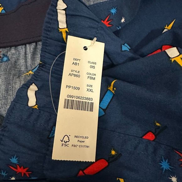 NWT J. CREW Mens Fireworks Printed Boxer Shorts in Dark Blue #AP860 - Picture 5 of 8